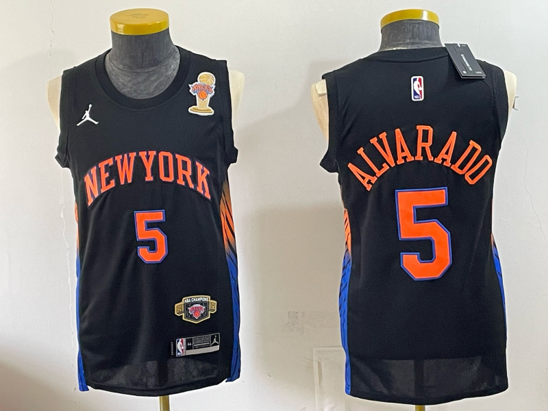Men New York Knicks #5 Alvarado black 2026 Nike NBA jersey 0702005